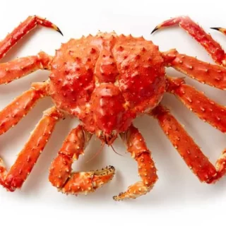 Cooked king crab cluster